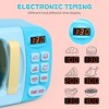 Skirfy Kids Microwave Kitchen Play Set with Light and Sound for Kids with Fake Food Pretend Play, Great Learning Gifts for Ages 3-5, Pink - 3 of 4