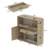 Famapy Wooden Reptile Enclosure Cabinet - Double - Cage Design with Storage Drawers - 3 of 4