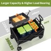 Handcart Foldable 220 L, Water-Repellent Beach Trolley with 360° Rotating Wheels, Up to 172 kg - 3 of 4