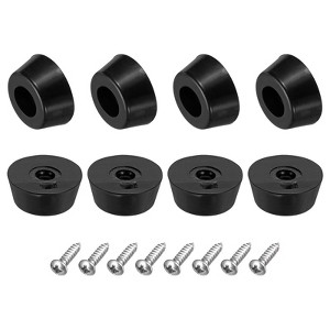 Unique Bargains Non-Slip Rubber Bumper Feet with Stainless Steel Washer Screws - 1 of 4