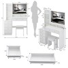 Vanity Desk Modern with LED Mirror and Drawer Storage for Bedroom 41in-3irtyhousy - 4 of 4