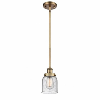 Bell - 1 Light Stem Hung Mini Pendant In Industrial Style-10 Inches Tall and 5 Inches Wide