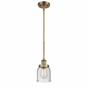 Bell - 1 Light Stem Hung Mini Pendant In Industrial Style-10 Inches Tall and 5 Inches Wide - 1 of 1