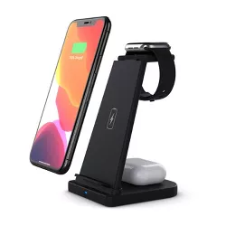 Link 3-in-1 Fast Wireless Charging Stand for iPhones, Apple Watch & Airpods Work with iPhone 8s - iPhone 13