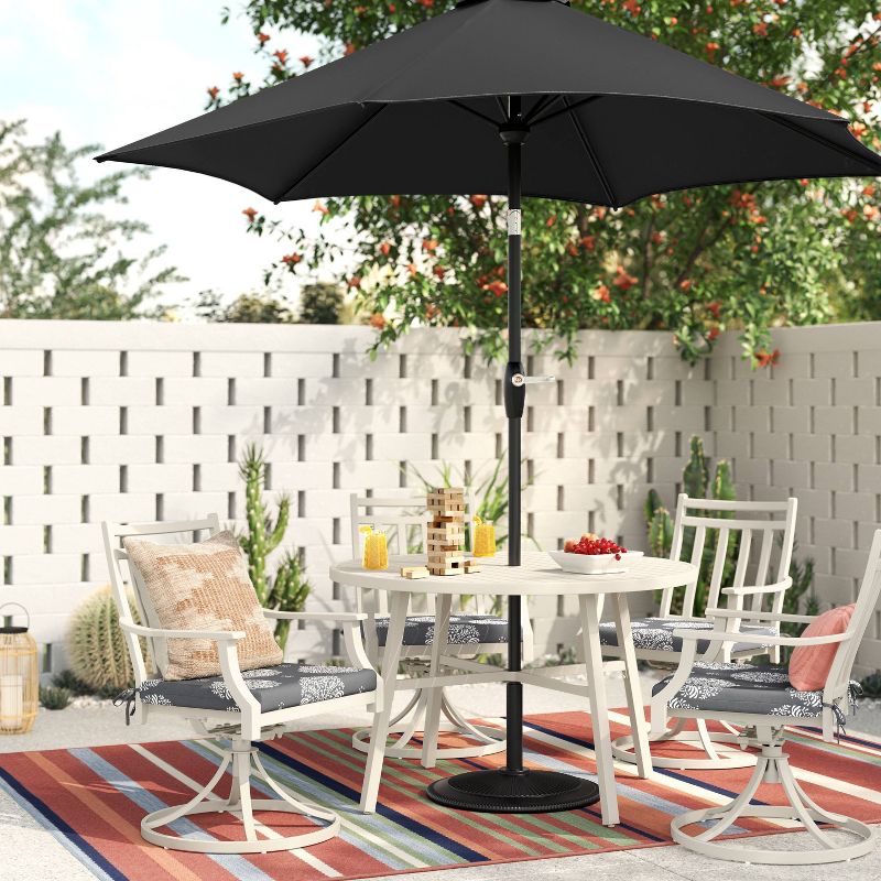 9' Round Outdoor Patio Market Umbrella with Black Pole - Room Essentials™, 3 of 8