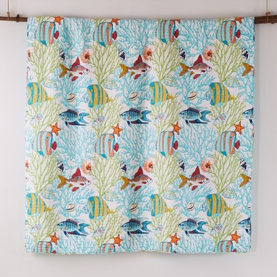 Beachwalk King Cotton Reversible Quilt and Sham Set