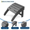 Adirondack Ottoman Footrest, Weatherproof Patio Footstool for Lawn, Porch, Pool, or Backyard - 4 of 4