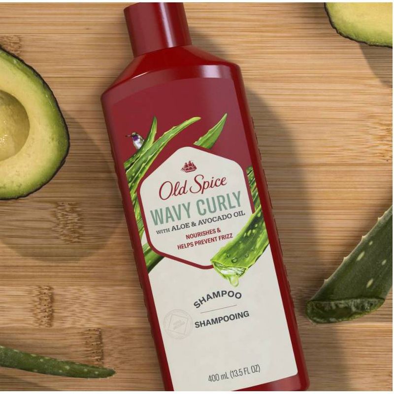 Old Spice Wavy Curly Shampoo with Aloe &#38; Avocado Oil for Men - 13.5 fl oz, 6 of 9