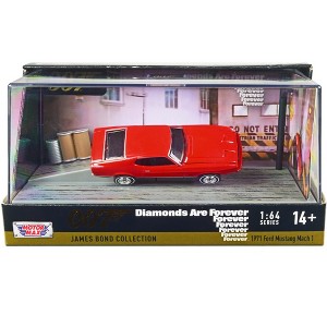 1971 Ford Mustang Mach 1 Red James Bond 007 "Diamonds are Forever" (1971) Movie with Display 1/64 Diecast Model Car by Motormax - 1 of 3