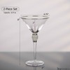 Dinewares Red Wine Glasses with Diamond Rhinestone Accent - 18 oz, 10 Inches Tall - Perfect Glasses for Bride and Groom - 3 of 4