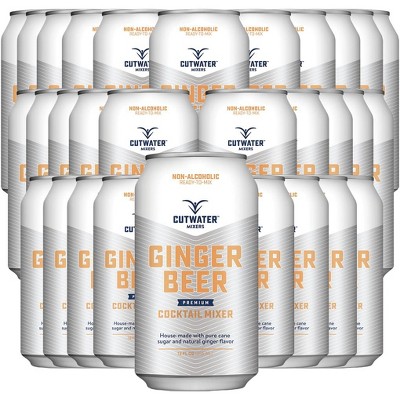 Cutwater Non-Alcoholic Ginger Beer - 12oz Cans - 110 Calories Fat-Free - Soda Mixer for Moscow Mule, Dark n Stormy