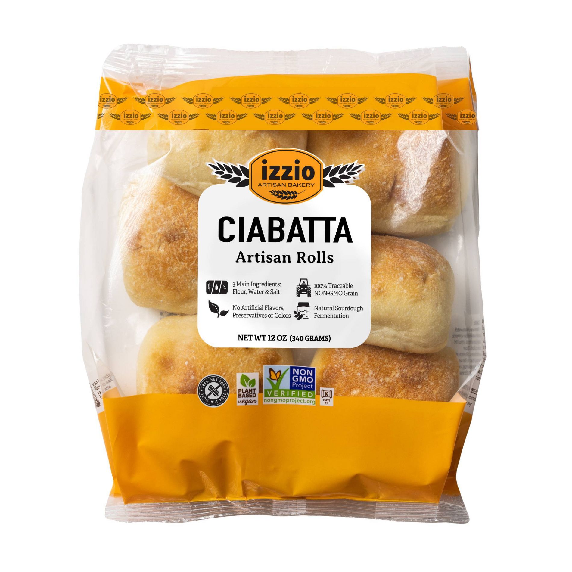 Izzio Artisan Bakery Ciabatta Rolls - 12oz/6ct