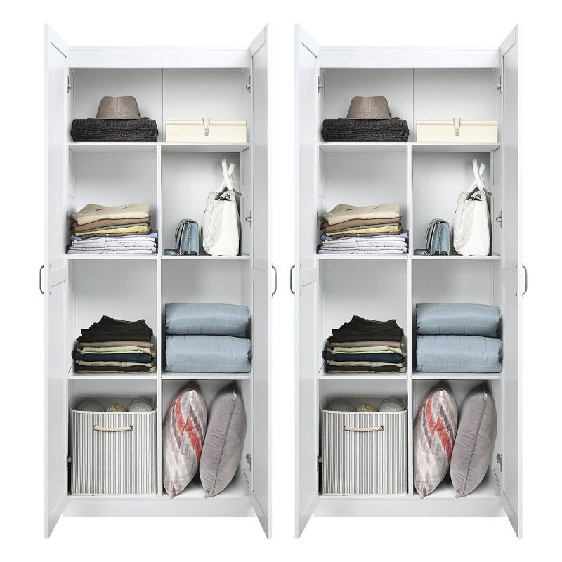 Set of 2 Hopkins Modern 7 Shelf Freestanding Storage Closets - Manhattan Comfort, 5 of 13