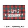 Unique Bargains Christmas Place Mats Flax Red White Green 11.8"x17.7" 2Pcs - 3 of 4