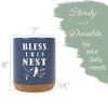 Elanze Designs Bless This Nest Navy Blue X-Large Cork Bottom, Kitchen Counter, Ceramic Stoneware, Coffee, Tea and Hot Chocolate, Machine Brewing, K - 2 of 4