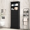 NicBex 67.3" Modern Matte Finish Bathroom Cabinet with Adjustable Shelves,1 Door&3 Drawers,Freestanding Storage Cabinet for Bathroom - 3 of 4