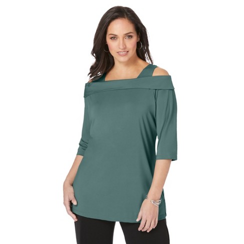 Women's Mock Turtleneck Pullover Sweater - Knox Rose™ Green Xs : Target