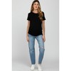 PinkBlush Black Basic Short Sleeve Maternity Top - 4 of 4