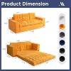 MAXYOYO Convertible Sofa Bed, Pull Out 3 Seater Sleeper Sofa, 2 in 1 Fold Out Floor Couch with Pillows for Living Room - 3 of 4