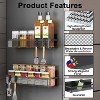 Attop Refrigerator Magnetic Spice Rack (6-Pack) – 12 Removable Hooks, Strong Magnet Shelves for Kitchen Organization & Storage - 3 of 4