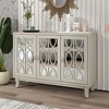 Whisen Retro Sideboard with 3-Doors Mirrored and Silver Handle - 2 of 4