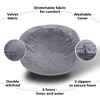 NicBex Velvet Bean Bag Chair,5 Ft Plush Floor Chair for Kids and Adults with Washable Cover,Filled with Shredded and Memory Foam - 4 of 4