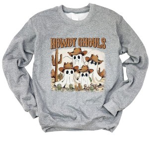 Simply Sage Market Women's Graphic Sweatshirt Howdy Ghouls Desert - 1 of 4
