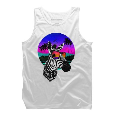 Men's Design By Humans Summer Zebra By clingcling Tank Top