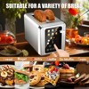 WHALL Toaster 2 Slice, Touch Screen Toasters, Smart Bread Toaster, Stainless Steel Small Toaster, Wide Slots Toaster With Bagel, Home and Kitchen - 3 of 4