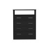 NicBex Modern Dressers with Metal Pulls,Minimalist Style,Wood Dresser for Bedroom,Study,Office,Living Room,Entryway,White/Black/Gray - 4 of 4