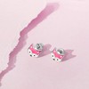 Girls' Miss Foxy Screw Back Sterling Silver Earrings - In Season Jewelry - 4 of 4