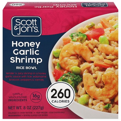 Scott & Jon's Frozen Honey Garlic Shrimp Bowl - 8oz : Target