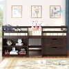 Streamdale Twin size Loft Bed with Two Shelves and Two drawers (Antique Espresso) - 2 of 4