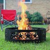 Sunnydaze Outdoor Heavy-Duty Steel Portable Large Round Four Star Cut Out Fire Pit Ring - 36" - Black - 4 of 4