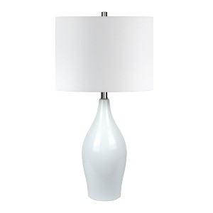 Hudson and Canal 28.25" Tall Porcela Table Lamp with Fabric Shade - 1 of 4