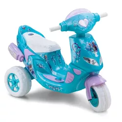 Kid Trax 6V Disney Frozen Twinkling Lights Scooter Powered Ride-On - Blue