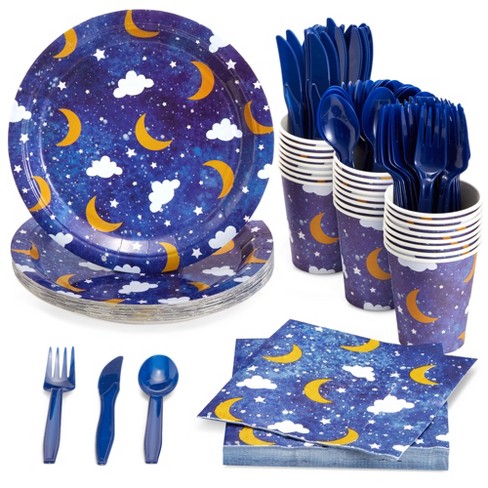 Blue Panda Twinkle Twinkle Little Star Baby Shower Decorations With Paper  Plates, Napkins, Cups And Cutlery, Serves 24 : Target