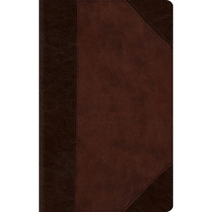ESV Large Print Compact Bible, Red Letter (Trutone, Brown/Walnut, Portfolio Design) - by  Esv Bibles (Leather Bound) - 1 of 1