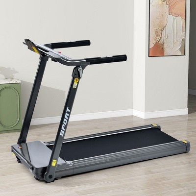 HFYee Walking Pad Treadmill 330 LB Capacity with Armrest, LED Display and 3.5 Silent Motor, Portable Treadmill for Home Gym, 0.8 to 14 MPH