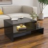Coffee Table with Unique Architectural Shape and Open Storage Spaces - 2 of 4