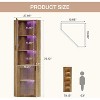 Tribesigns Farmhouse Corner Cabinet with Lights, 5-Tier Tall Storage Cabinet with 2 Doors, for Dining Room, Living Room, Kitchen, Rustic Brown - 2 of 4