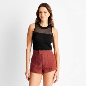 Women's High Neck Mesh Crop Top - Future Collective™ with Jenny K. Lopez