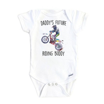 Dirt Bike Daddy Onesie® Baby Boy Girl Clothes Infant Bodysuit Funny Cute Newborn GS1