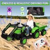3-in-1 Ride-On Kids Excavator with Remote Control, 12V Electric Car Toy with LED Lights, Bluetooth Music, Digger and Trailer - 4 of 4
