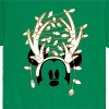 Men's - Disney - Mickey Antlers Gold Glitter Short Sleeve Graphic T-Shirt - 2 of 4