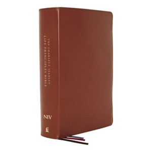 Niv, Charles F. Stanley Life Principles Bible, 2nd Edition, Genuine Leather, Brown, Comfort Print - by  Thomas Nelson (Leather Bound) - 1 of 1