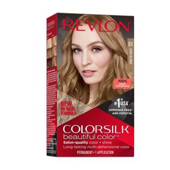 Revlon Colorsilk Beautiful Color Permanent Hair Color Long-Lasting High-Definition with 100% Gray Coverage -  061 Dark Blonde - 4.4 fl oz
