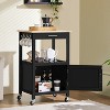 Yaheetech Rolling Kitchen Island Trolley Cart with Open Shelf and Storage Cabinet - 2 of 4