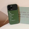 HTUTWOO iPhone 17 Series Phone Case, Niche Dark Green English Be The Energy You Want To Attract Protective Shell, for iPhone 17, Pro, Pro Max, Air - 4 of 4