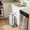 SEVOBAL Indoor Trash Cans Bigacc 13 Gallon Kitchen Trash Can with Touch-Free Motion Sensor Stainless-Steel Garbage Can, Silvery, 16.8"*11.8"*24.8" - 3 of 4